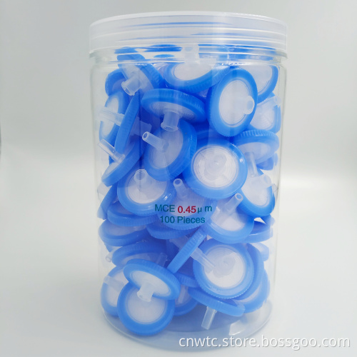 Lab Filters: 25mm Diameter Nylon Syringe Filters in 0.22um and 0.45um pore sizes